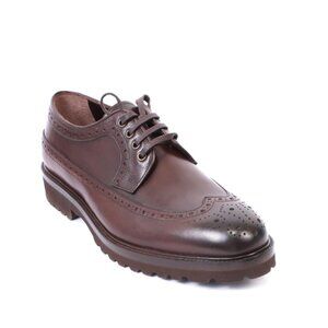 ROBERTO SERPENTINI 57005 Brown Leather Classic Dress Lace-Up Shoes